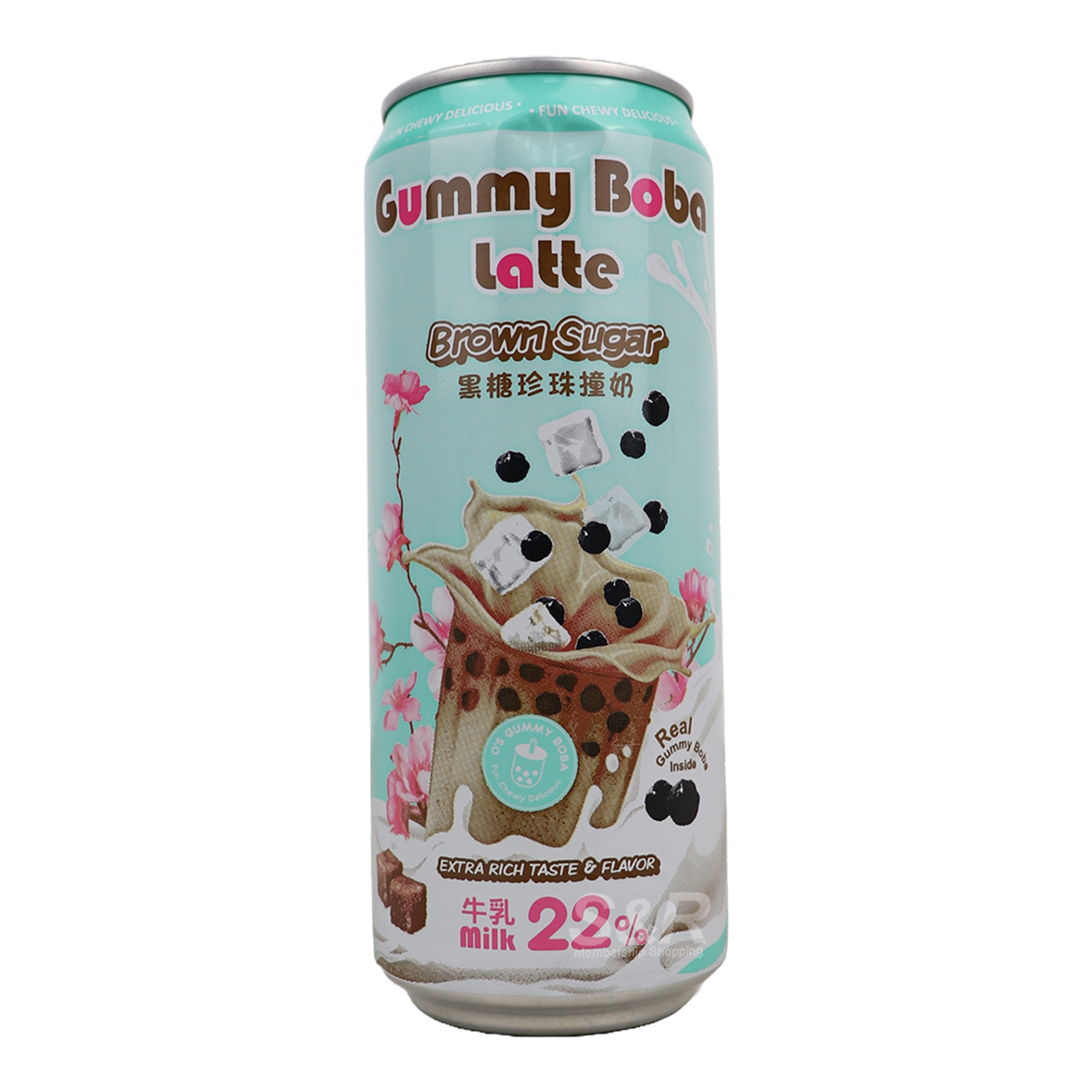 O's Bubble Gummy Boba Latte Brown Sugar 470mL